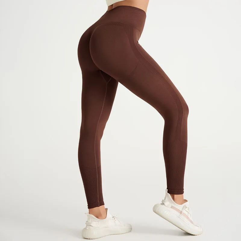 Leggings taille haute sans couture pour femmes