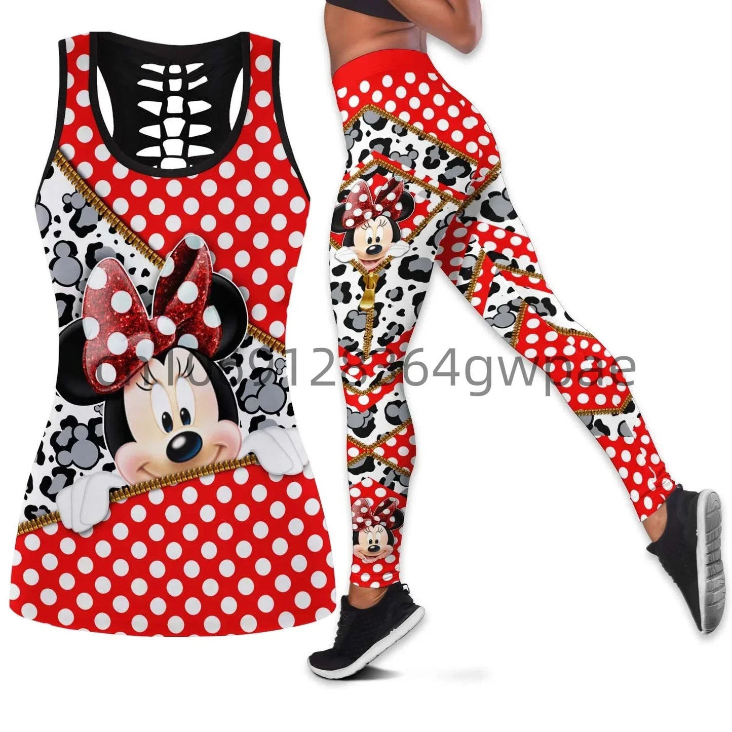 Ensemble débardeur et Leggings Disney Minnie Mous pour femmes