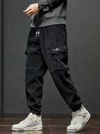 Pantalon décontracté à taille élastique pour hommes