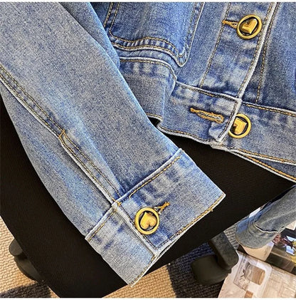 Veste en jean à manches longues pour femmes