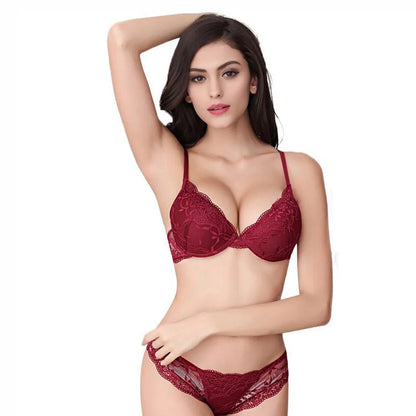 Ensembles de lingeries Soutien-gorge en coton fin brodé pour femme