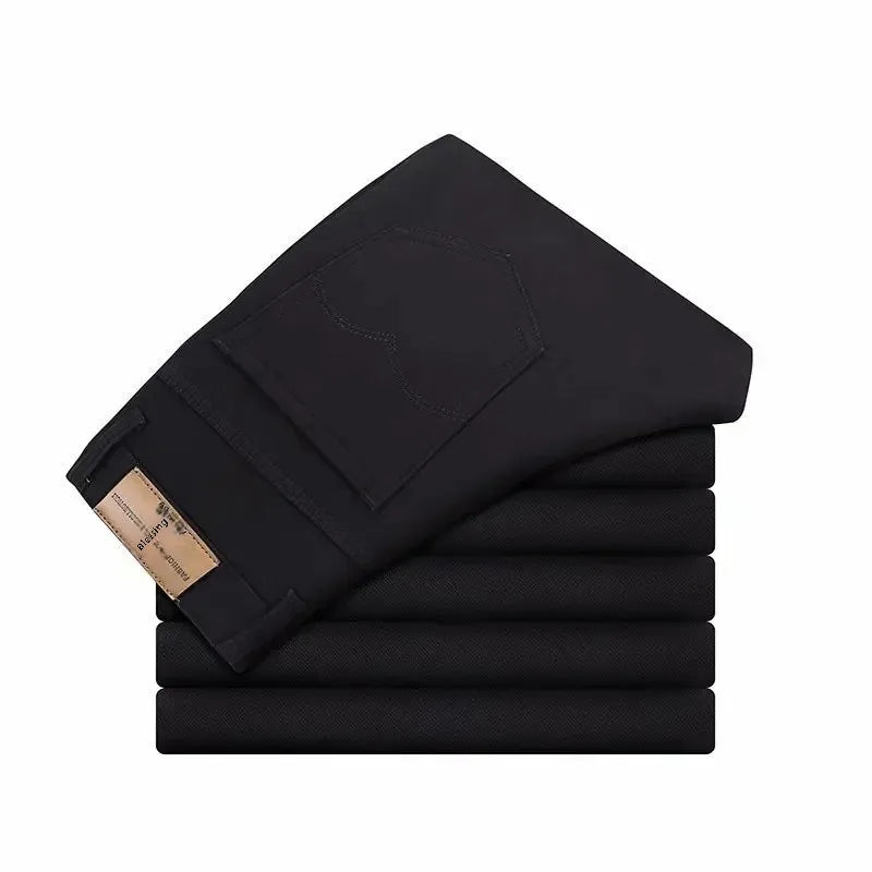 Pantalons décontractés couleur unie jambe droite coupe pour hommes