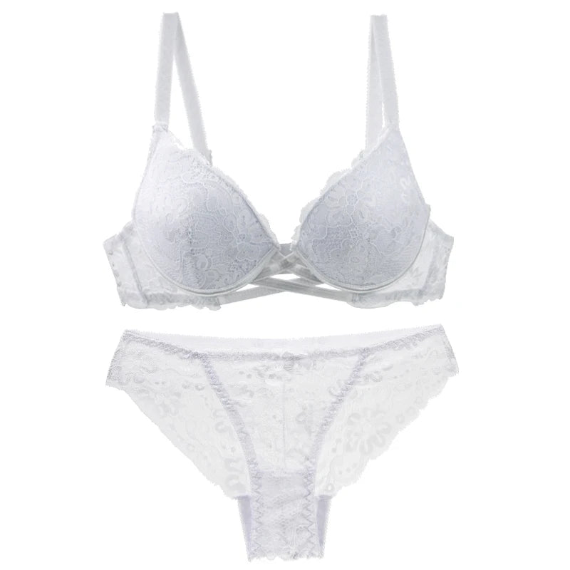 Ensemble de lingerie sexy en dentelle florale pour femmes