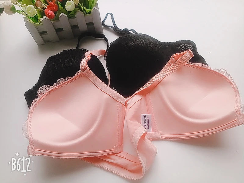 Soutien-gorge push-up en dentelle sexy sans fil pour femme