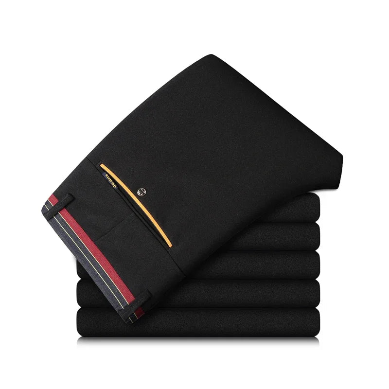 Pantalon droit élastique pour hommes