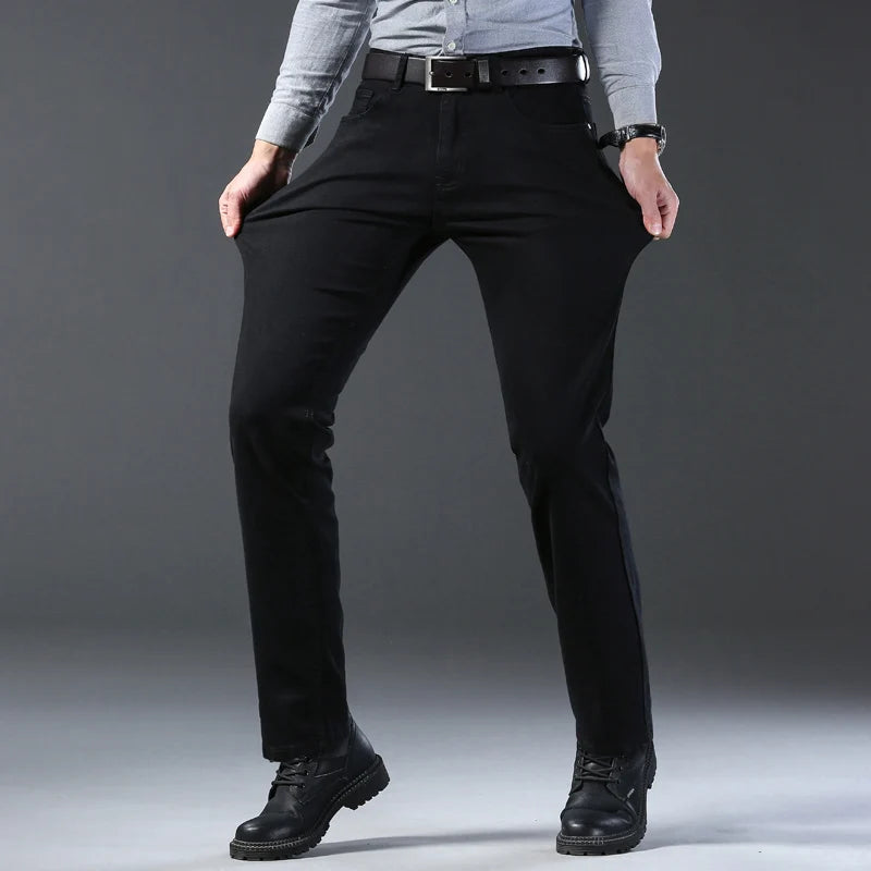 Pantalon en denim noir pour hommes
