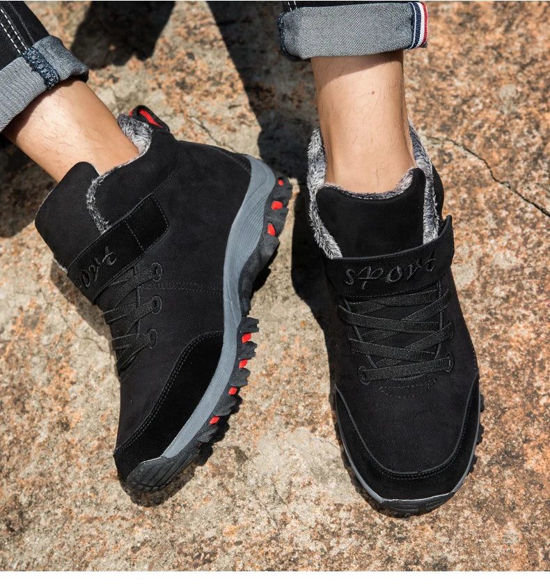 Bottes de neige chaudes en peluche pour hommes