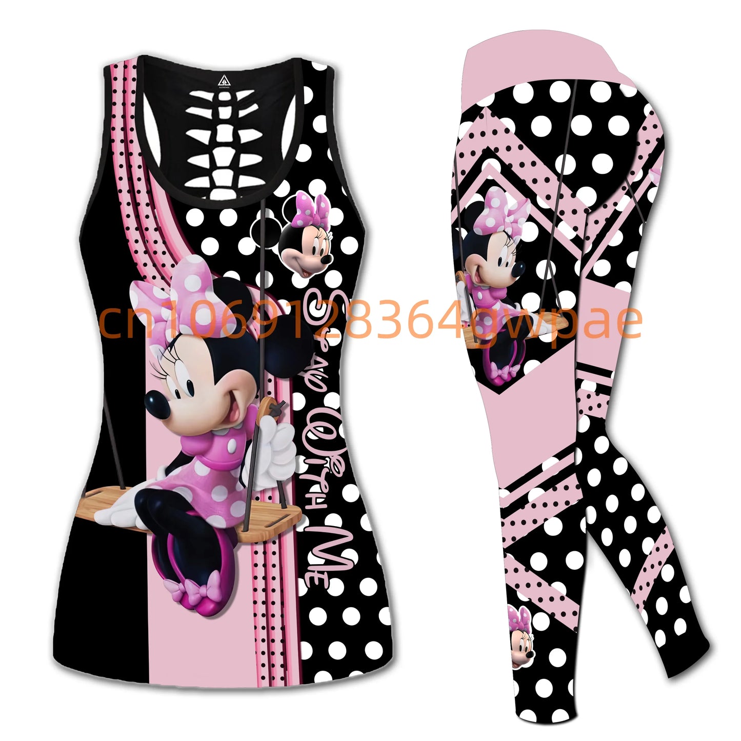 Ensemble débardeur et Leggings Disney Minnie Mous pour femmes