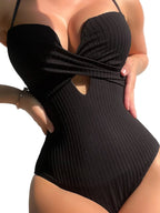 Maillot de bain une pièce  taille haute pour femmes