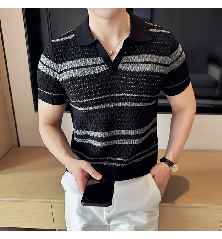 Polo tricoté pour hommes