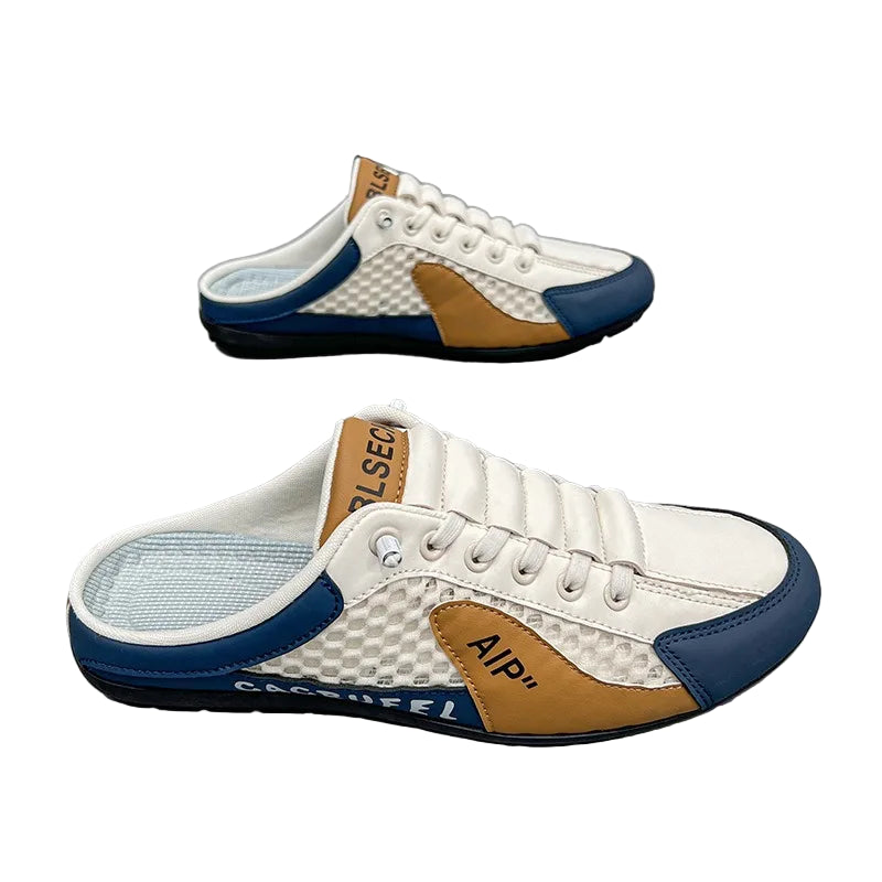 Demi-pantoufles d'été en maille pour hommes