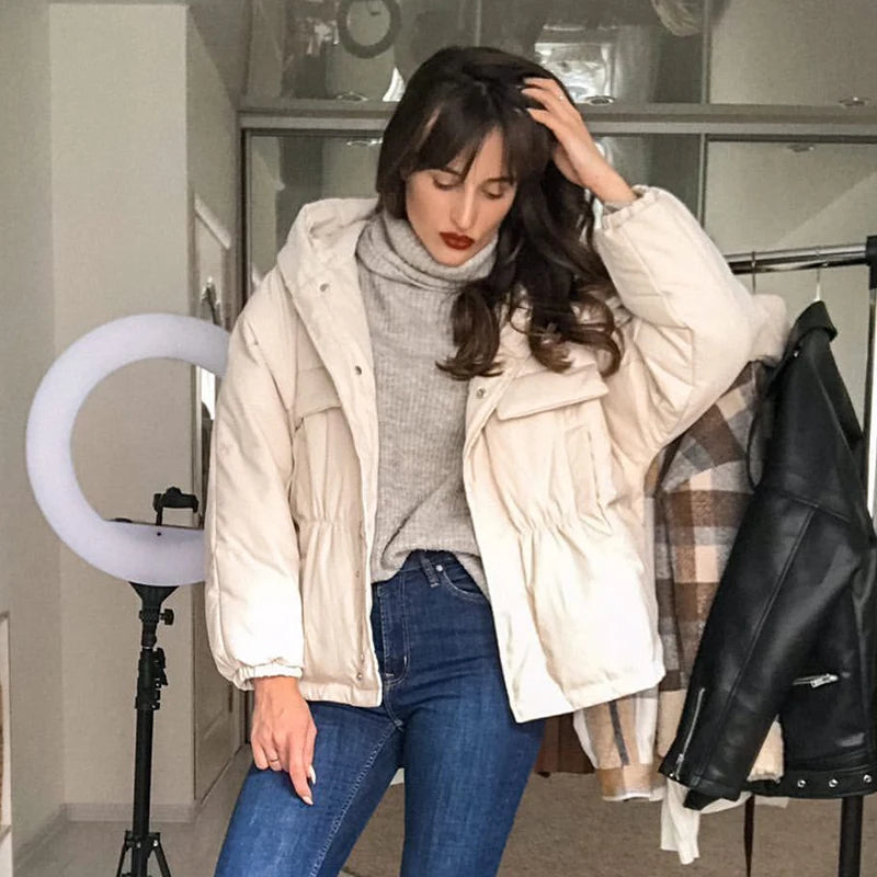 Manteau vraie fourrure de raton laveur à capuche pour femmes