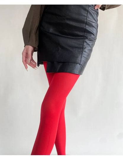 Leggings transparents rouges pour femmes