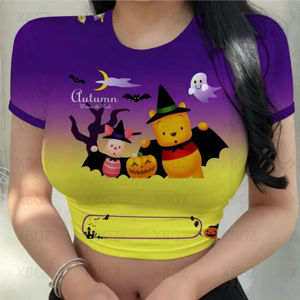 T-shirt Disney Winnie Ourson pour femmes haut court