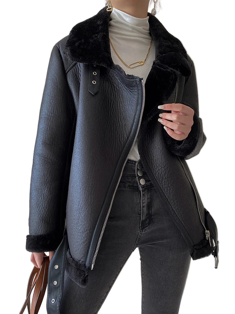 Veste en fausse fourrure pour femmes