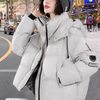 Manteau matelassées en patchwork de fourrure pour femmes