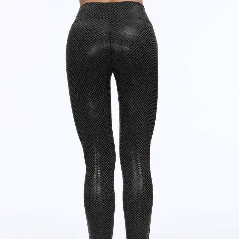 Legging en cuir PU taille haute pour femme,