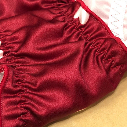 sous-vêtements pour femmes en satin amour slips doux confortable respirant haute qualité