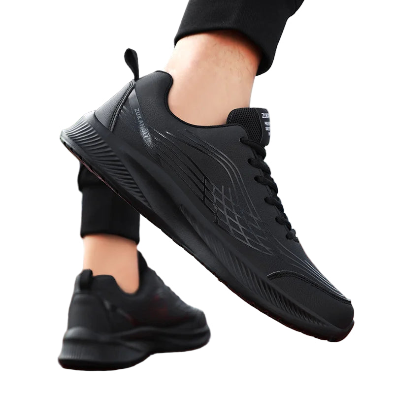 Chaussures de sport unisexes minimalistes en cuir synthétique  pour hommes