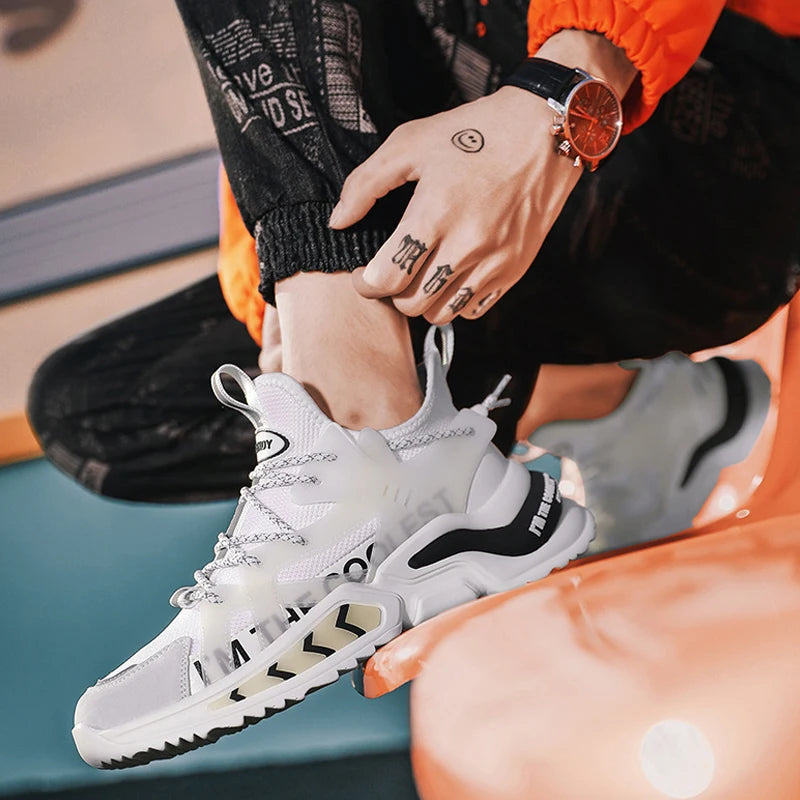 Baskets de marche légères en maille pour hommes