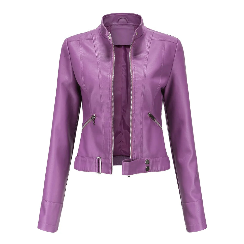 Veste en Faux cuir femme