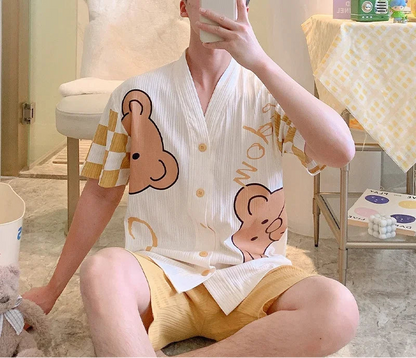 Pyjama d'été en coton pour hommes