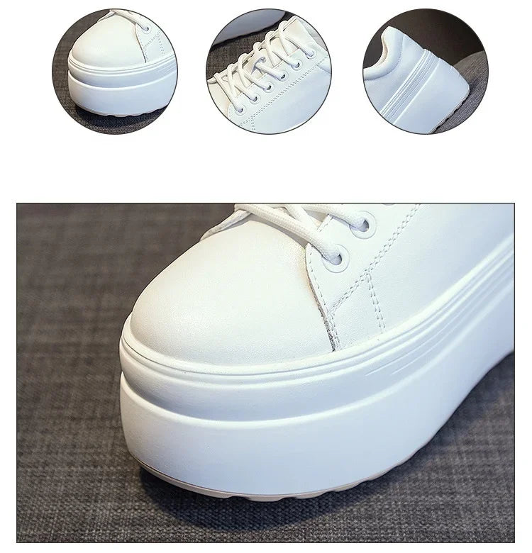 Baskets en cuir véritable pour femme