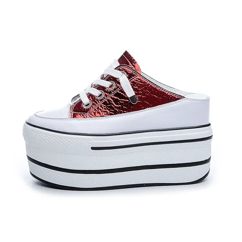 Baskets en cuir véritable pour femmes