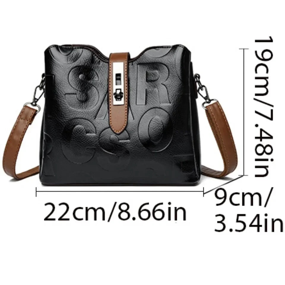 à bandoulière décontractés en cuir PU pour femmes