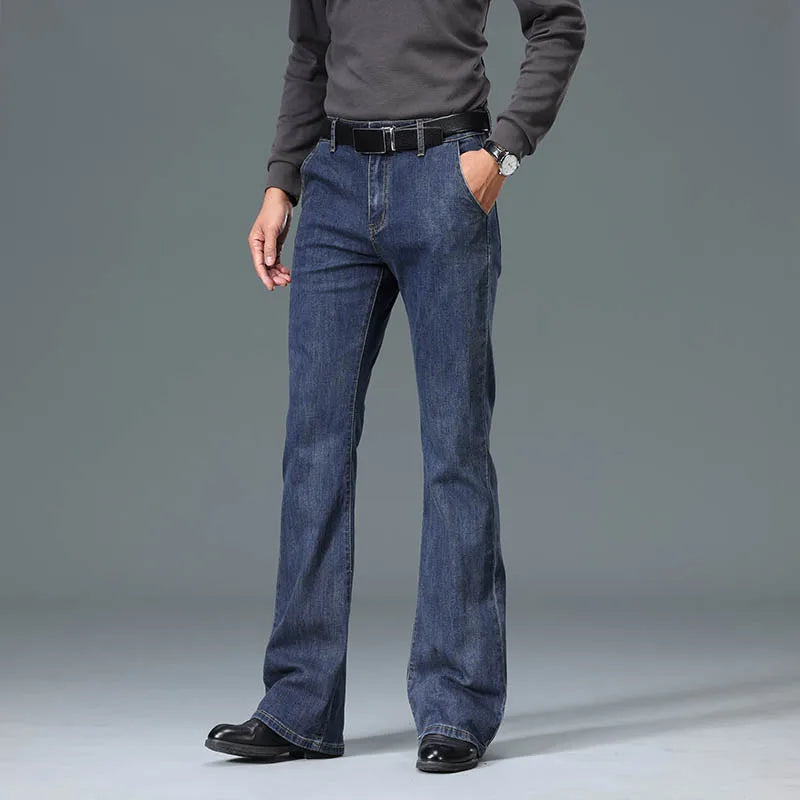 Jeans évasés en denim pour hommes