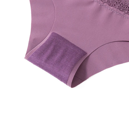 Culotte en dentelle pour femmes, sous-vêtements à fleurs douces, slip confortable en Satin de soie