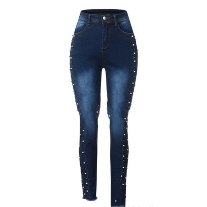 Jeans pour femmes élastique style pantalon crayon