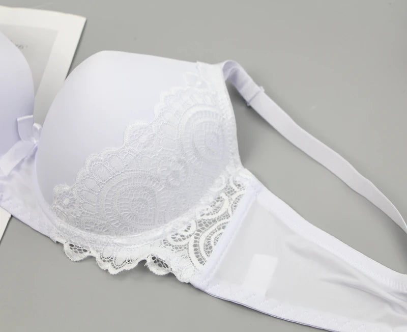 Soutien-gorge rembourré Push Up en dentelle pour femmes