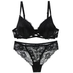 Ensemble de lingerie sexy en dentelle florale pour femmes