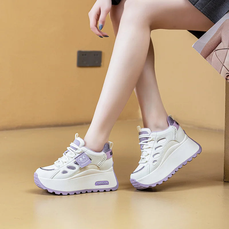 Basket en cuir respirant pour femmes