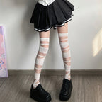 Bas college Lolita bandage pour femmes