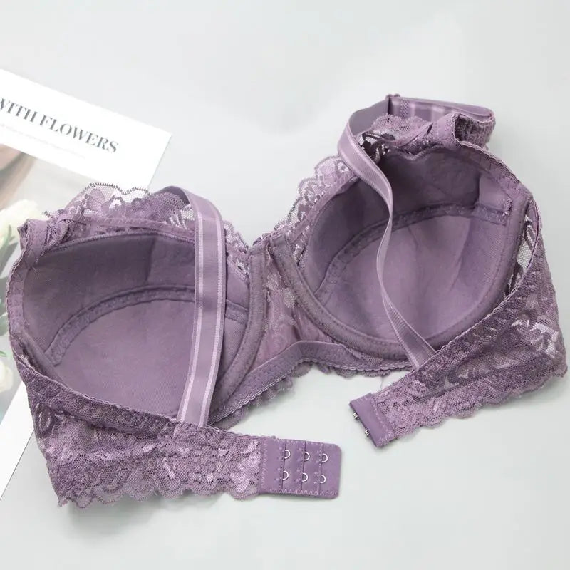 Soutien-gorge push-up grande taille en dentelle pour femmes