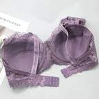 Soutien-gorge push-up grande taille en dentelle pour femmes