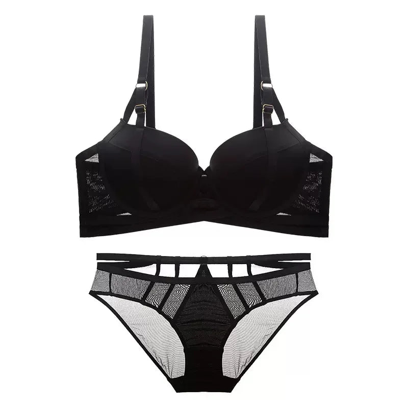 Ensemble de soutien-gorge Bralette à bandes fines pour femmes, Lingerie Sexy, sous-vêtements français, Push up, couleur Pure