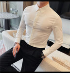 Chemises rayées à manches longues pour hommes