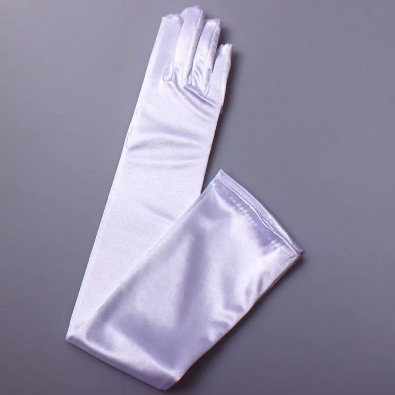 gants de mariée long en satin pour femmes