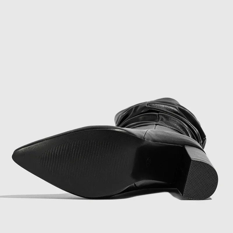 Bottes à talons hauts épais pour femmes