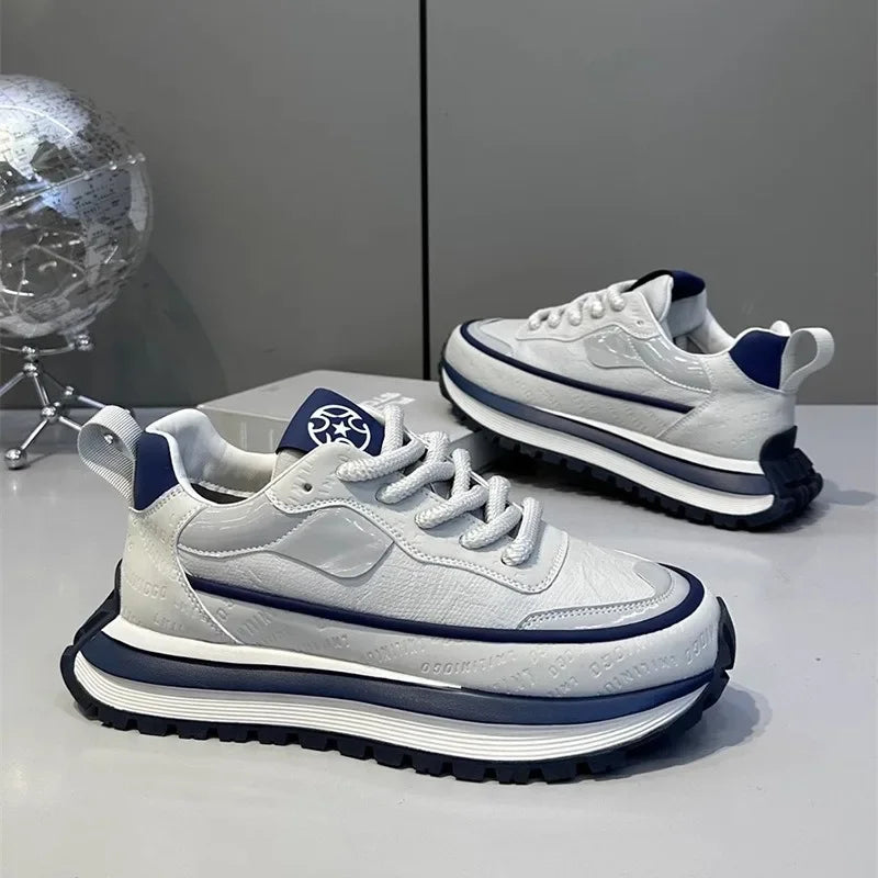 Baskets épaisses à semelle souple pour hommes