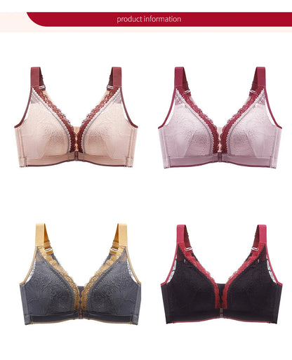 Soutien-gorge plongeant en dentelle avec boutons sur le devant pour femmes