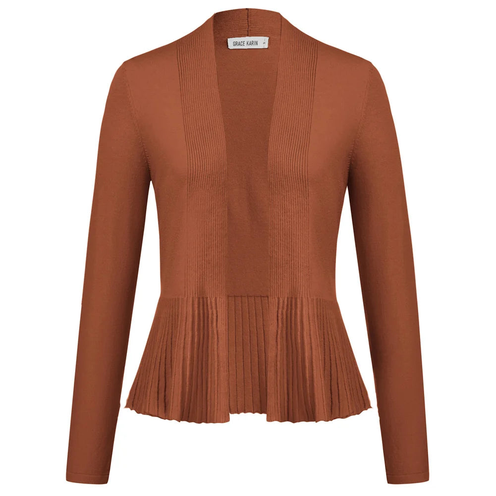 Manteau trapèze décontracté à manches longues pour femmes