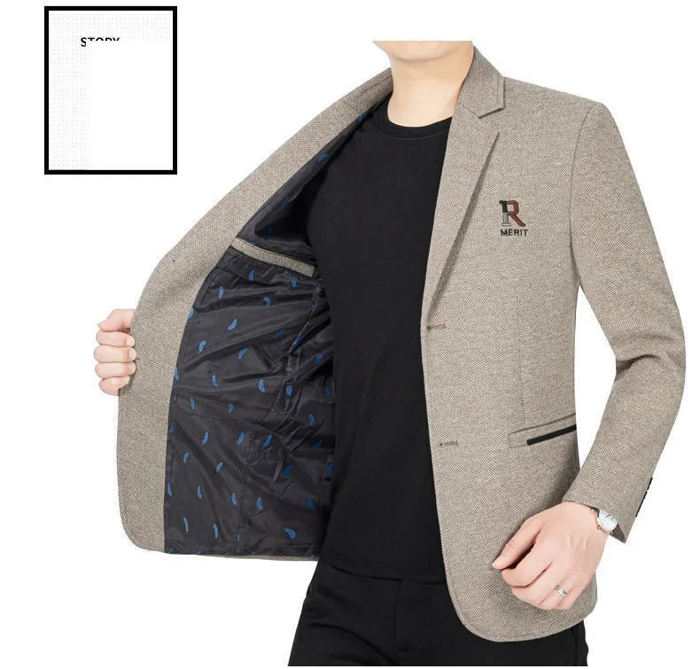 Blazer simple boutonnage pour hommes