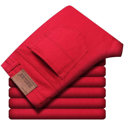 Jean droit slim extensible classique pour hommes