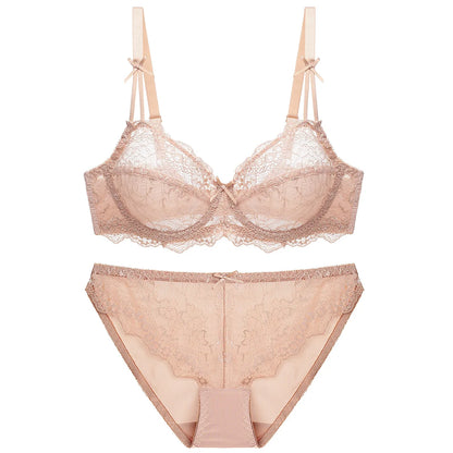 Ensemble de sous-vêtements respirants en dentelle, sexy et charmant, soutien-gorge ultra fin