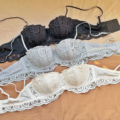 Soutien-gorge en dentelle pour femmes, sous-vêtements français, sexy, ultra fin