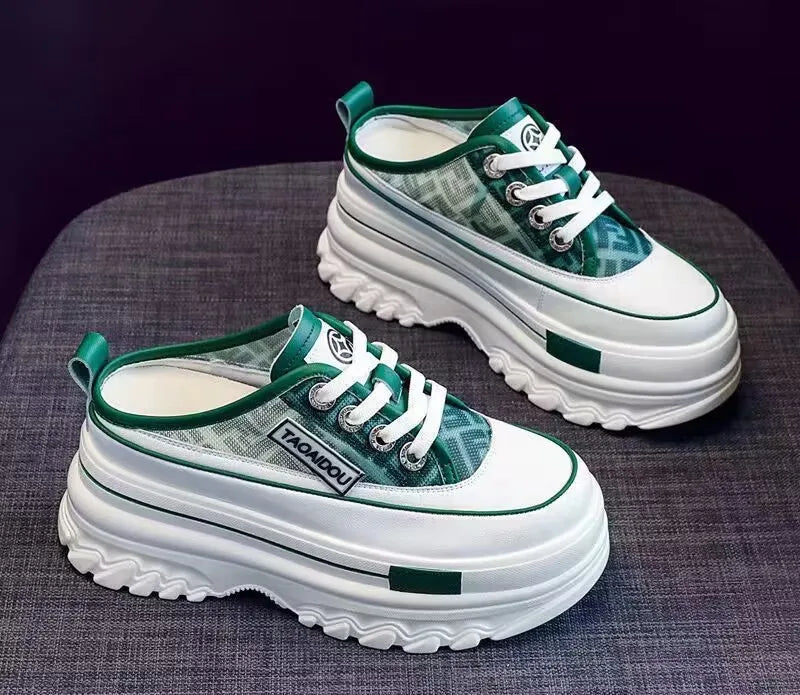 Baskets en cuir véritable pour femmes